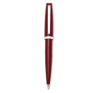 Penna a sfera resina Rossa finiture Cromate Aurora Style Resin con confezione 