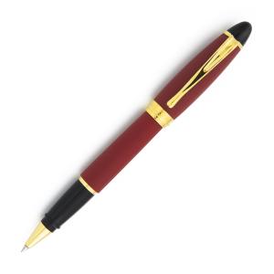 Penna Roller bordeaux satinata finiture dorate Aurora Ipsilon resin con confezione 