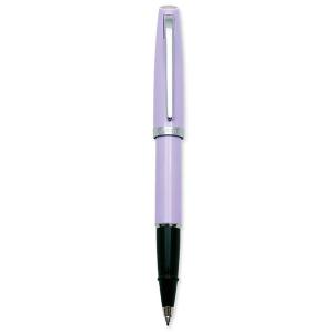 Penna Roller resina color Ametista finiture cromate Aurora Style Resin con confezione 
