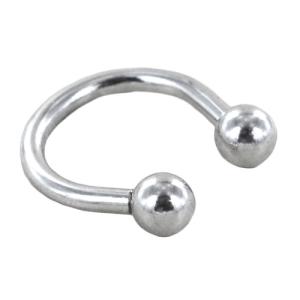 Piercing in oro bianco modello campanella circular barbell - gallery