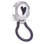 Solotuo Glass holder with Heart black enamel AA7016CA - gallery