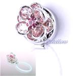 Portaocchiali Solotuo in argento Crystal Flower Rosa - gallery