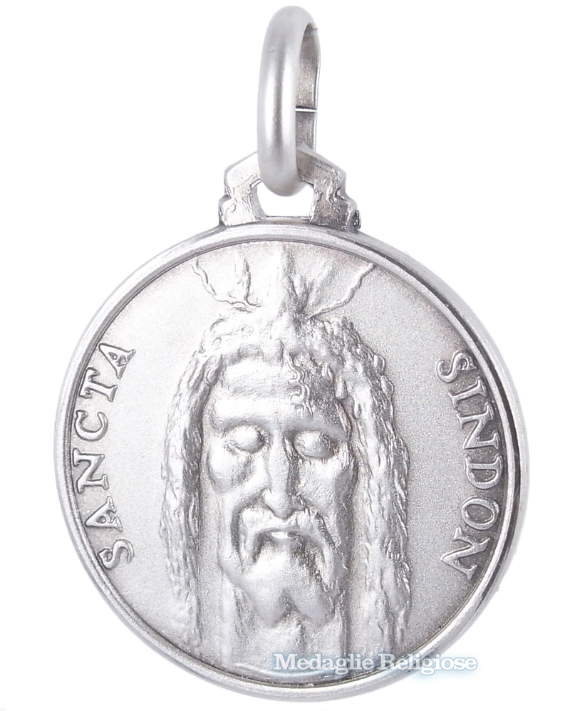 Medaglia Sacra Sindone in argento 18 mm
