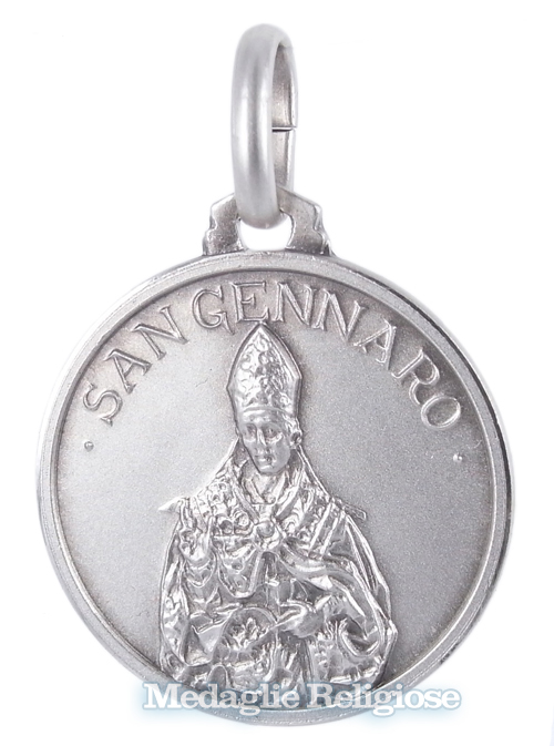 Medaglia San Gennaro in argento 21 mm