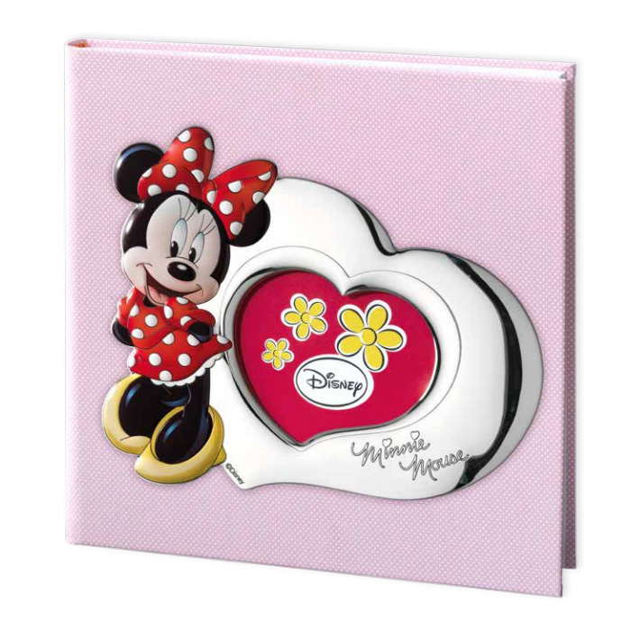 ALBUM PORTAFOTO CON INSERTO IN ARGENTO MINNIE MOUSE 30X30 CM