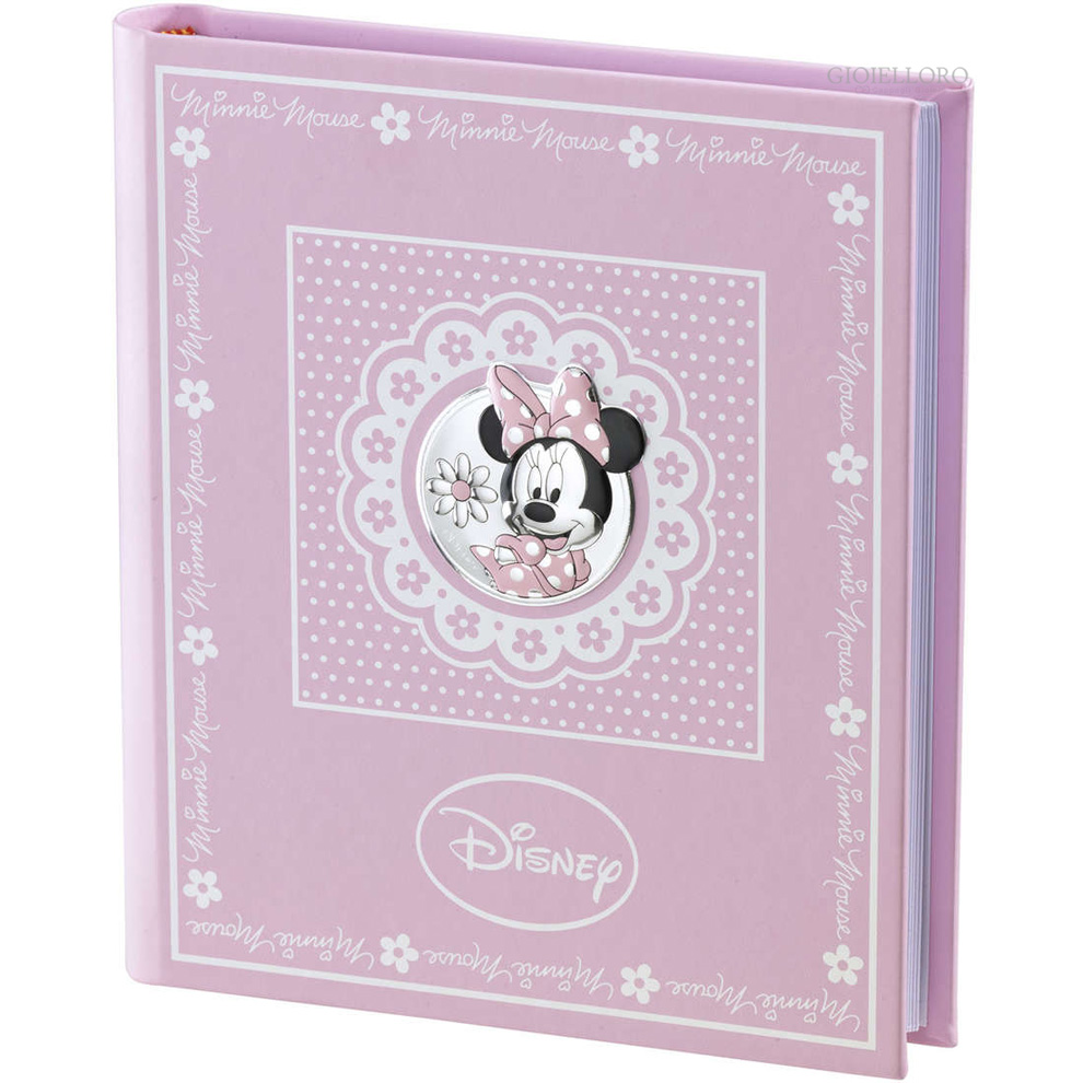 ALBUM PORTAFOTO CON INSERTO IN ARGENTO MINNIE MOUSE 20X25 CM