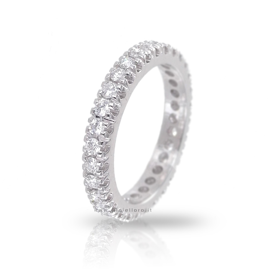 Anello Fede Eternity Marilyn Collection diamanti ct 0.74 G VS