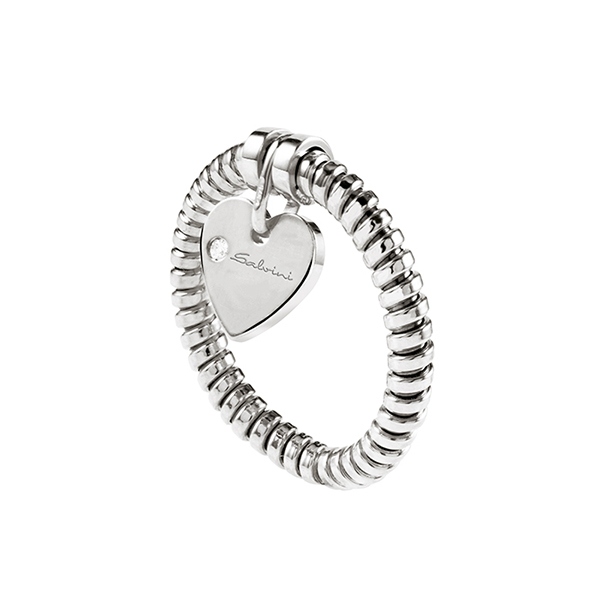 Anello con deals ciondolo lettera