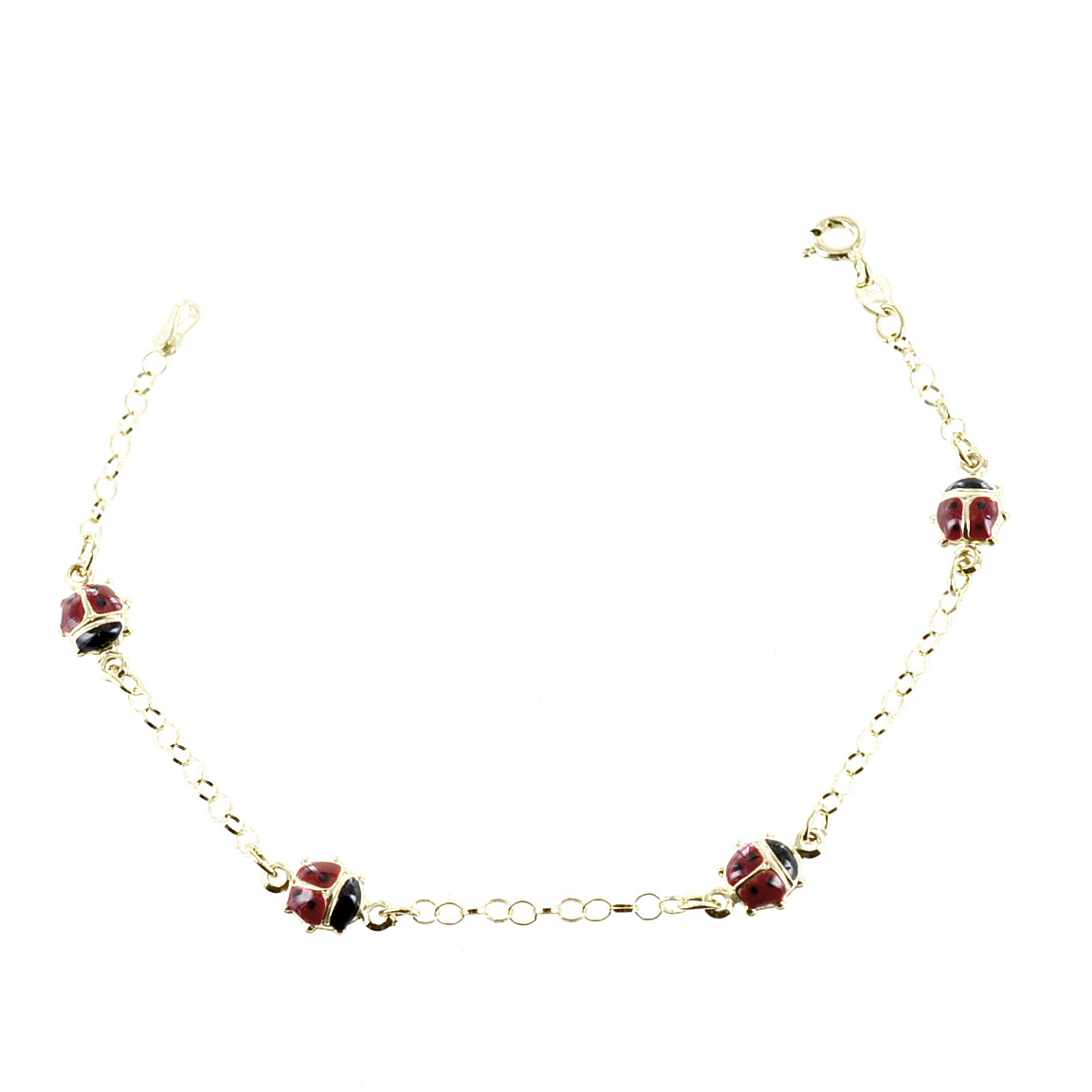 BRACCIALE DA BAMBINO CON COCCINELLE  IN ORO 9 KT