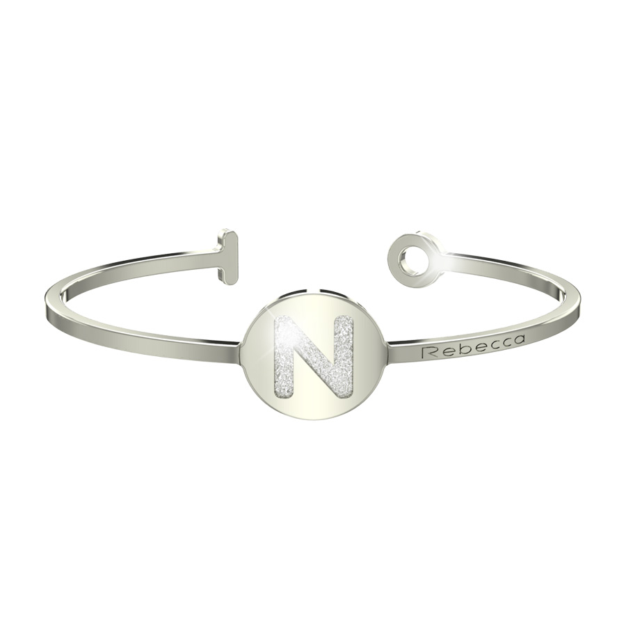 Bracciale REBECCA in acciaio My World lettera N