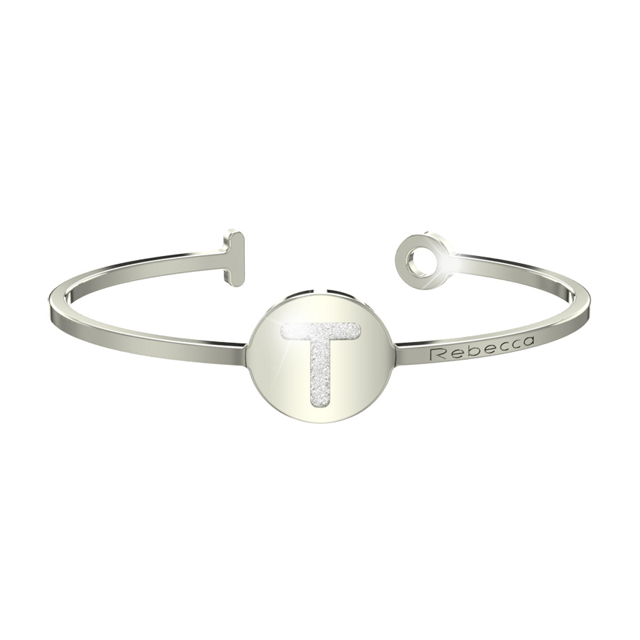 Bracciale REBECCA in acciaio My World lettera T