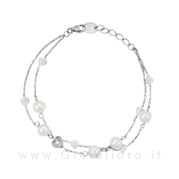 Bracciale Salvini MINIMAL PERLE cuore con perle freshwater 20055611