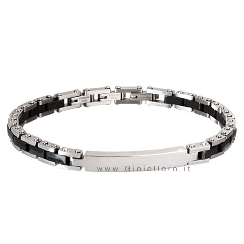 Bracciale Uomo 2Jewels in acciaio e acciaio PVD nero 231309