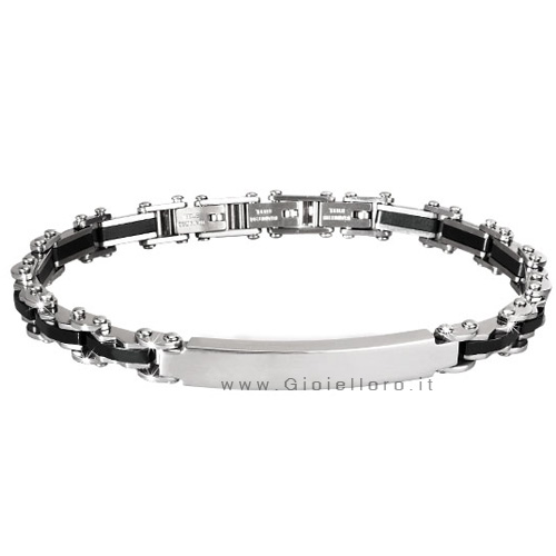 Bracciale da Uomo 2Jewels in acciaio e acciaio PVD nero 231311