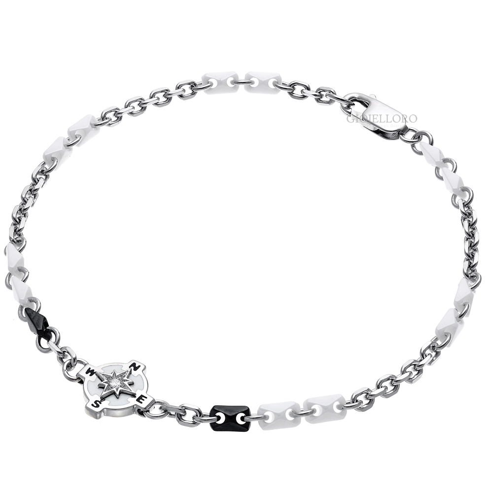 Bracciale Uomo SAGA GIOIELLI Rosa Dei Venti - Acciaio Inox, Regolabile, Design Nautico - Foto 2