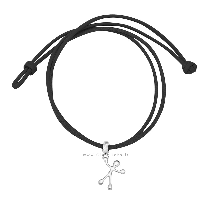 Bracciale con charm Pensieri Felici in argento GS4010