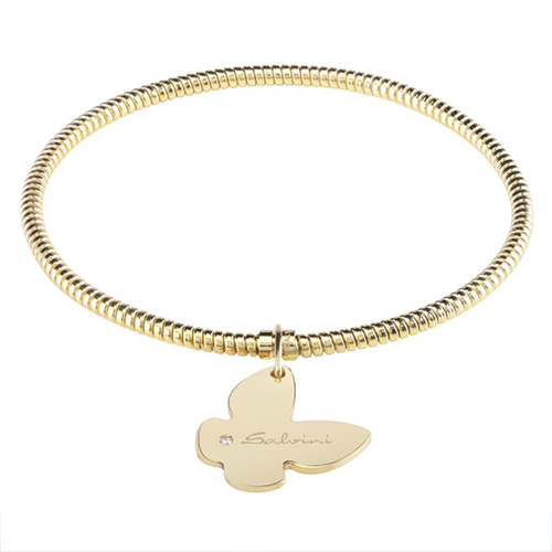 Bracciale con ciondolo farfalla Salvini in oro giallo e diamante MINIMAL POP EXT