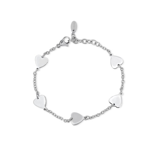 Bracciale donna 2Jewels PREPPY in acciaio CUORI