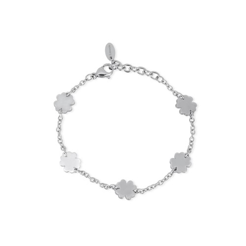 Bracciale donna 2Jewels PREPPY in acciaio QUADRIFOGLI