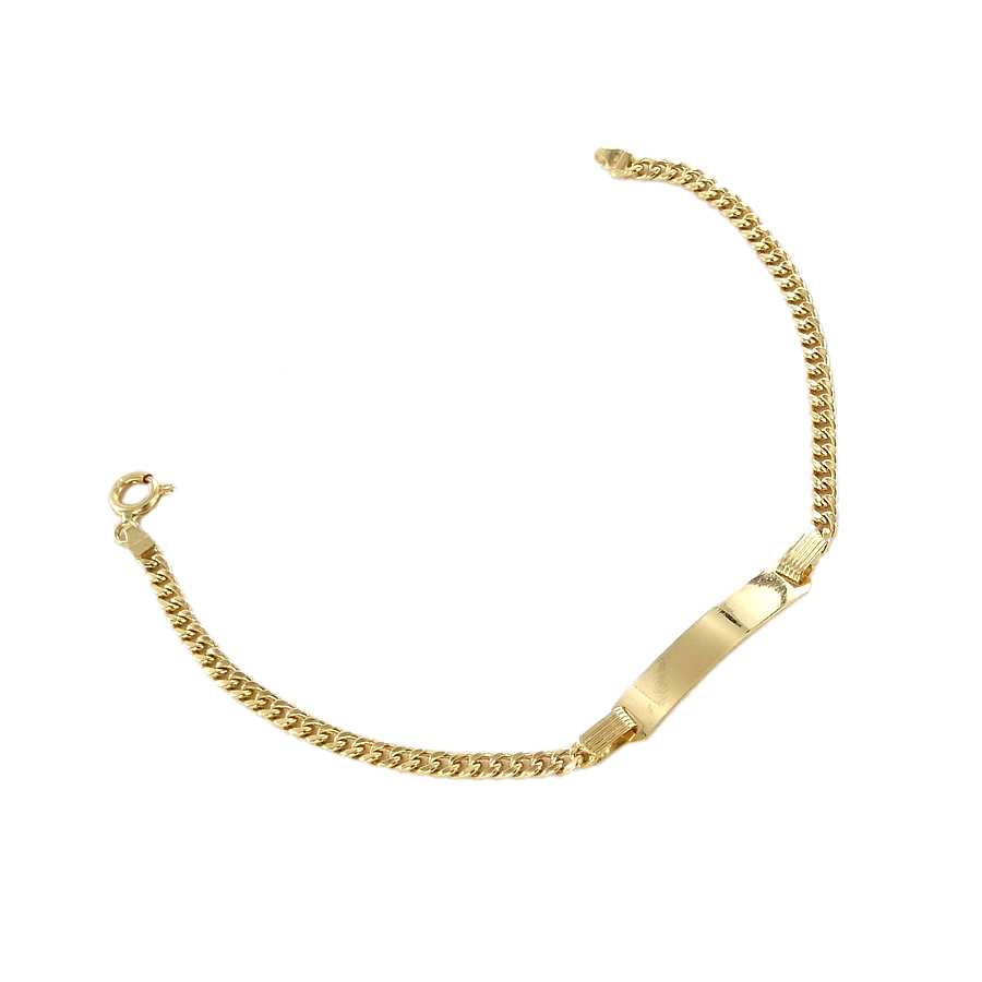 Bracciale in oro giallo 18 kt con targhetta 