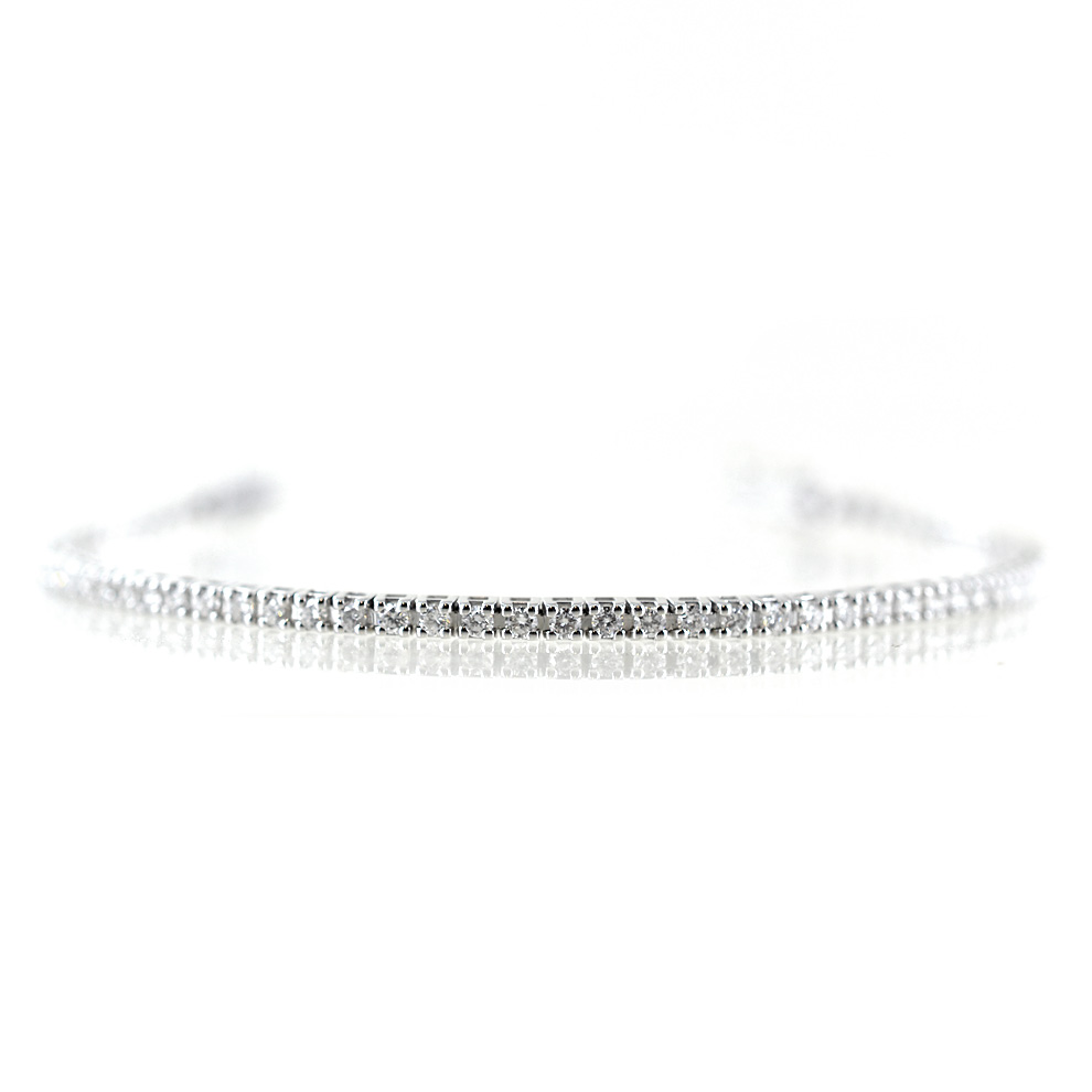 Bracciale tennis in oro con diamanti 2 carati