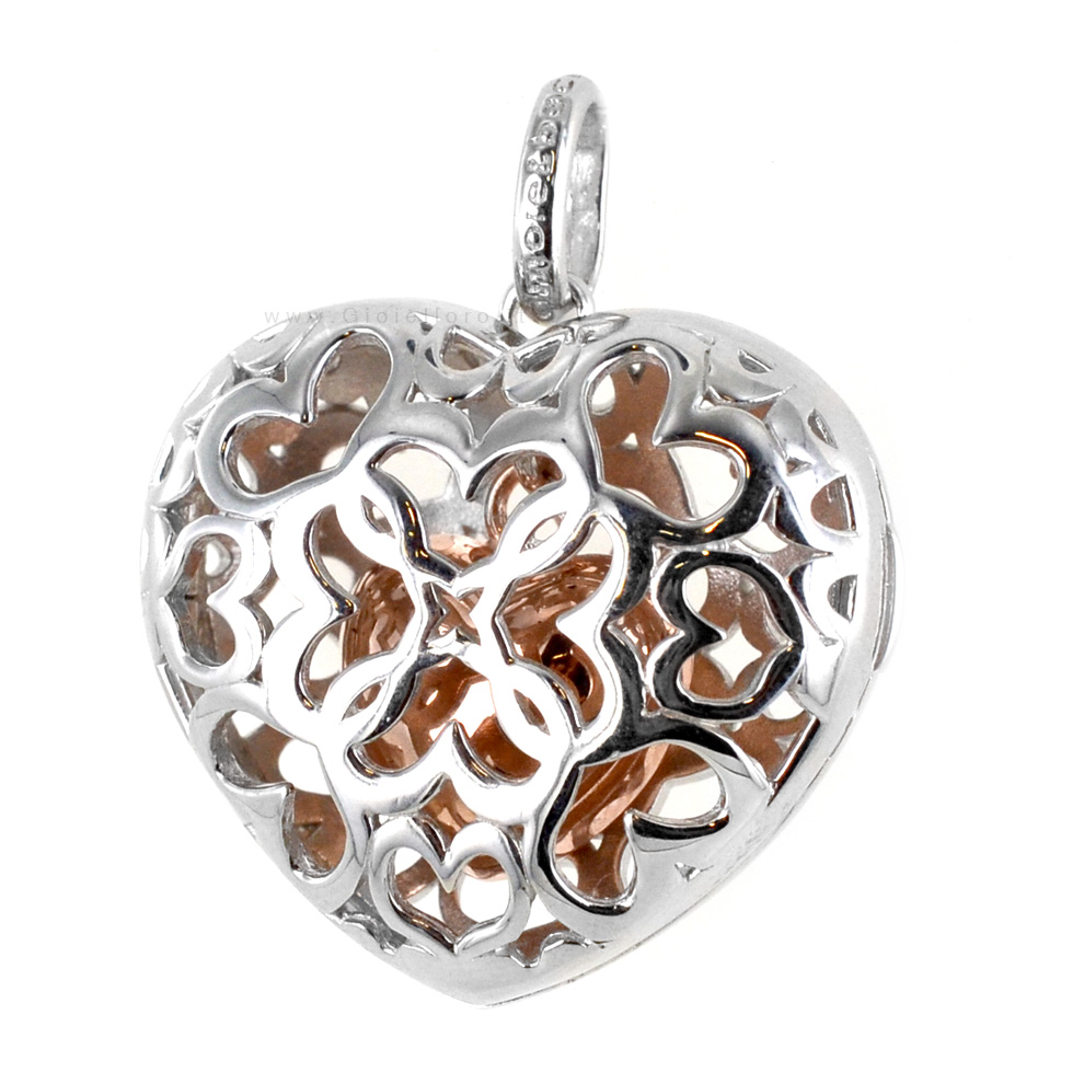 Collana Cuore Argento Sterling 925 - Ciondolo Infinito Con Zirconia