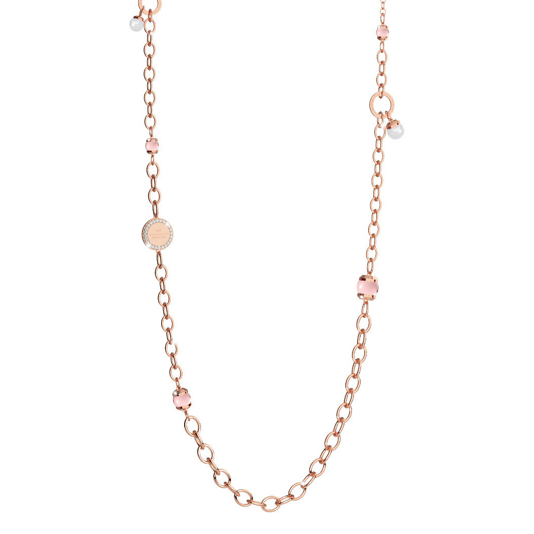 Collana lunga donna Rebecca in bronzo con charm Hollywood Stone