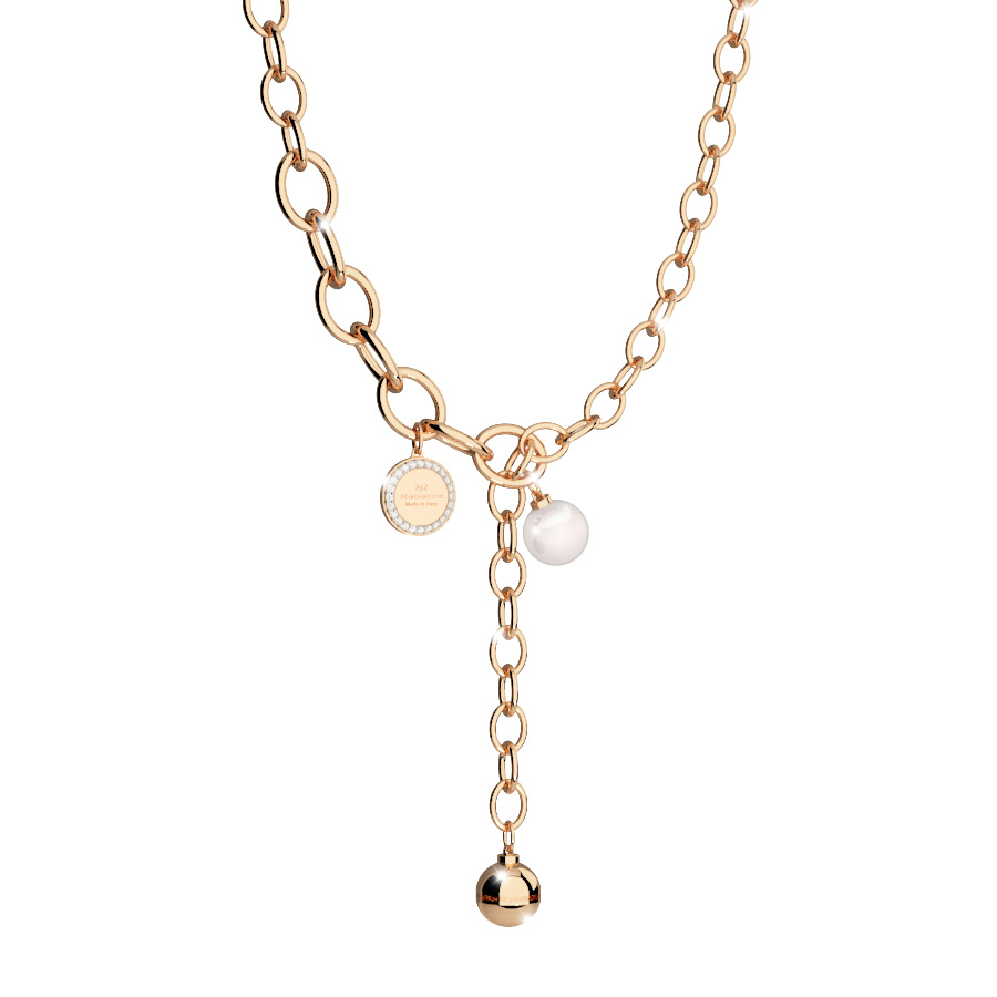 COLLANA REBECCA IN BRONZO CON PERLA COLLEZIONE HOLLYWOOD