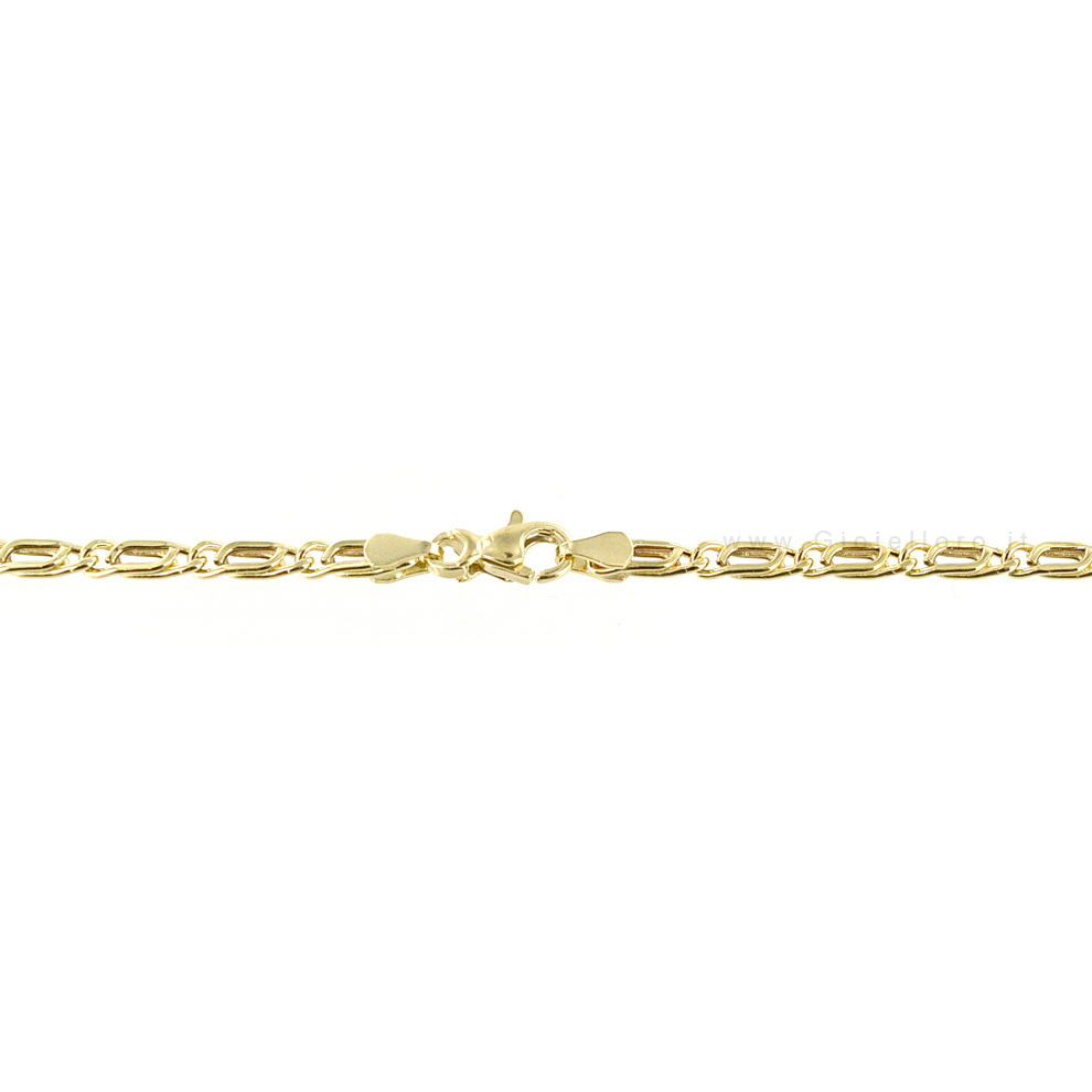 Catena da Uomo Occhio di pernice in oro giallo 18 kt - 48 cm