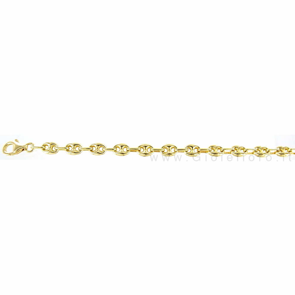 Catena in oro giallo 18 kt maglia marina da Uomo - 60 cm