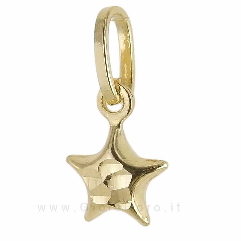 Ciondolo Stella MINI in oro giallo 18 kt