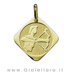 Ciondolo segno zodiacale in oro giallo SAGITTARIO - Stella Milano