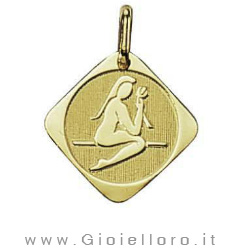 Ciondolo segno zodiacale in oro giallo VERGINE - Stella Milano