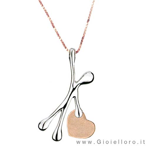 Collana con Ciondolo Pensieri Felici collezione CUORE G1311-BCR