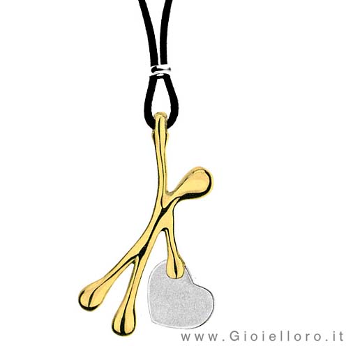 Collana con Ciondolo Pensieri Felici collezione CUORE G1311-GLB