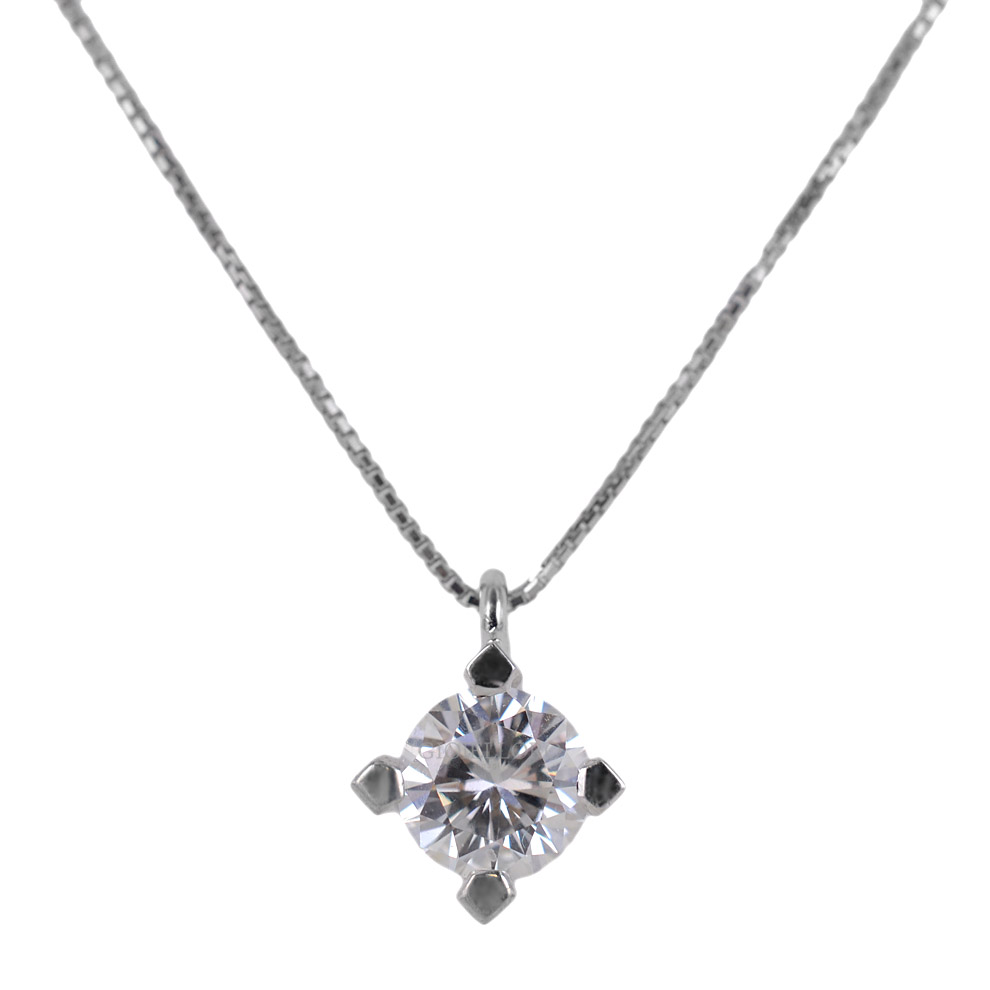 Collana con Diamante punto luce grande carati 0.83 G VS