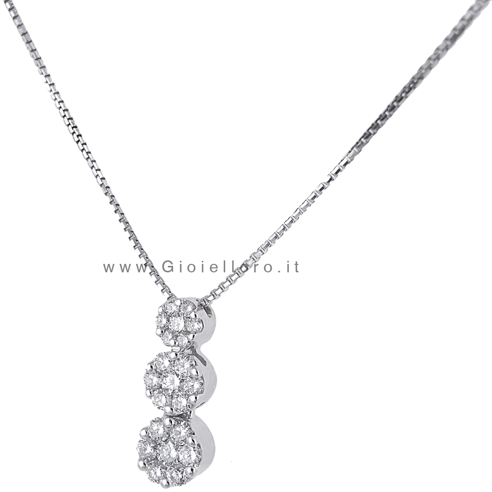 Collana con pendente Trilogy con diamanti Magic carati 0.30 G