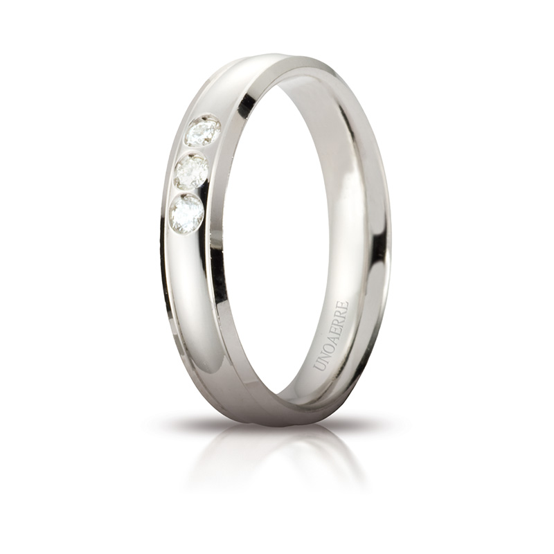 UnoAerre Brillanti Promesse - Wedding Ring 3 Diamonds