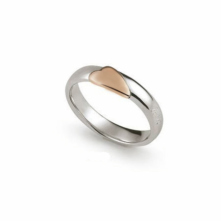 Fede Nuziale Orsini oro bianco e rosa FE341SD Fedi Orsini Gioielloro L