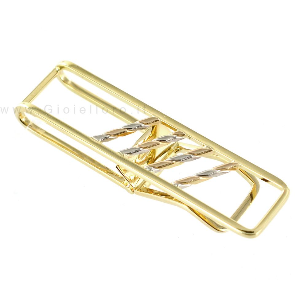 18kt  yellow gold money clips 