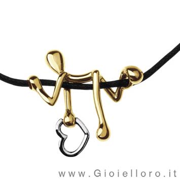 Girocollo Pensieri Felici CUORE G3003-GL in oro giallo