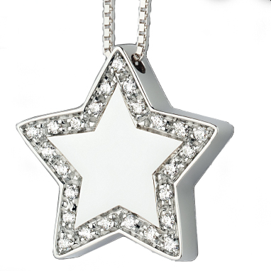 White gold necklace - Star pendant 