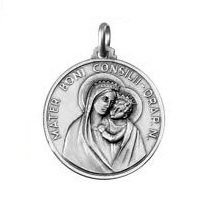 MEDAGLIA MADONNA DEL BUON CONSIGLIO IN ARGENTO