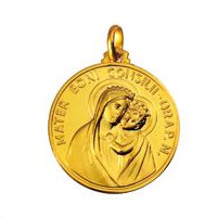 MEDAGLIA MADONNA DEL BUON CONSIGLIO IN ORO GIALLO