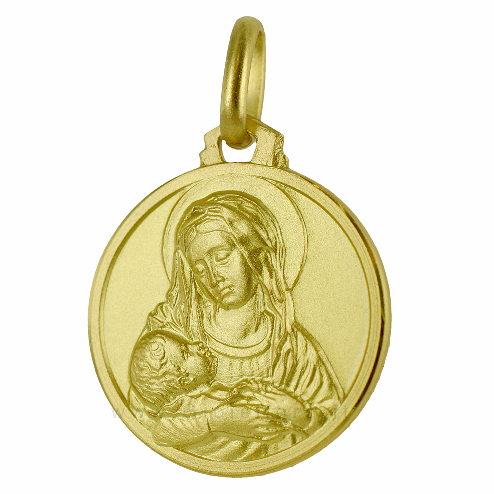 MEDAGLIA MADONNA DELLA DIVINA PROVVIDENZA IN ORO GIALLO