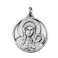 MEDAGLIA MADONNA DI CEZTOKOWA IN ARGENTO