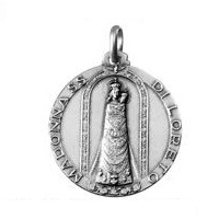 MEDAGLIA MADONNA DI LORETO IN ARGENTO