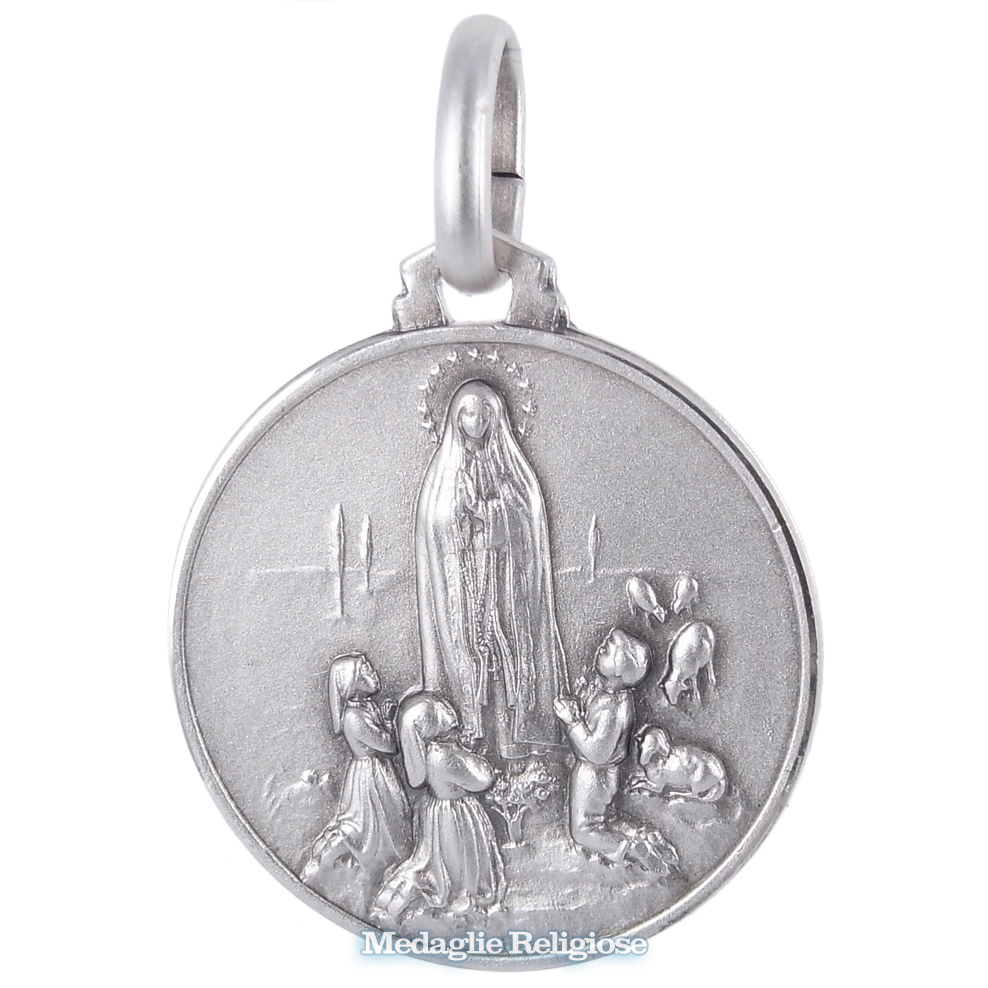 Medaglia Madonna di Fatima in argento 16 mm