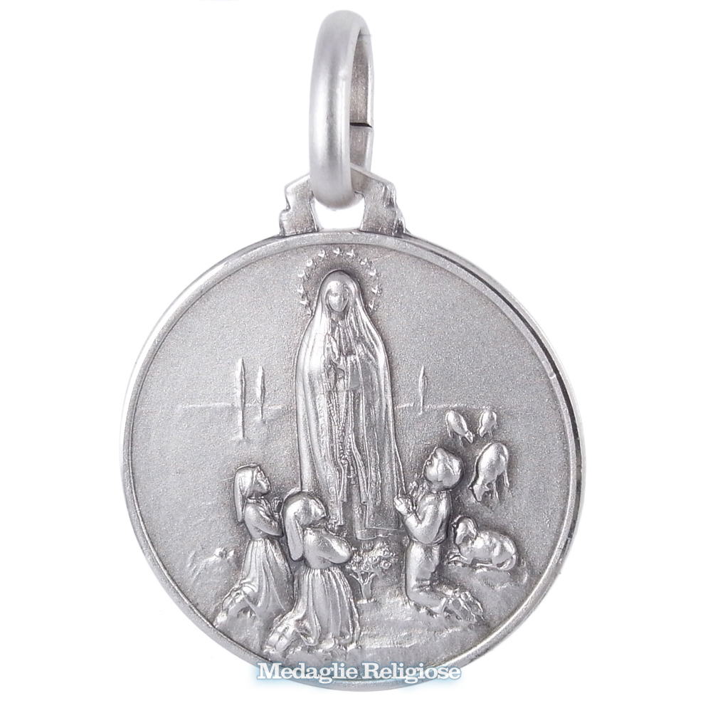 Medaglia Madonna di Fatima in argento 21 mm