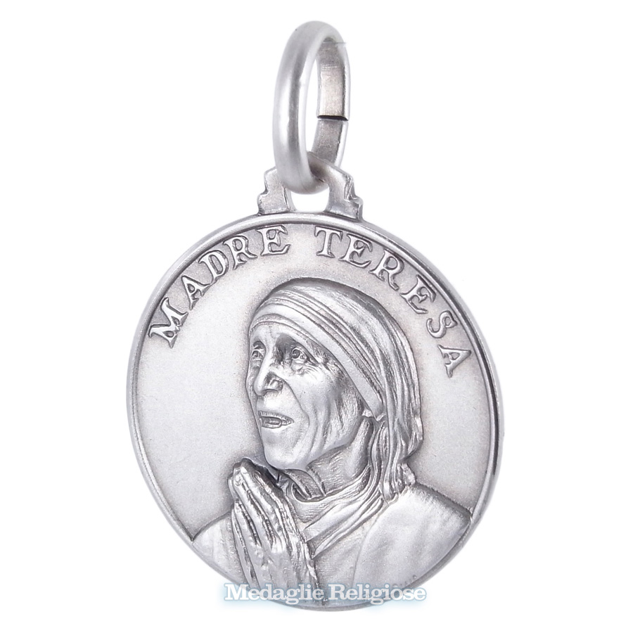 Medaglia Madre Teresa di Calcutta in argento 21 mm
